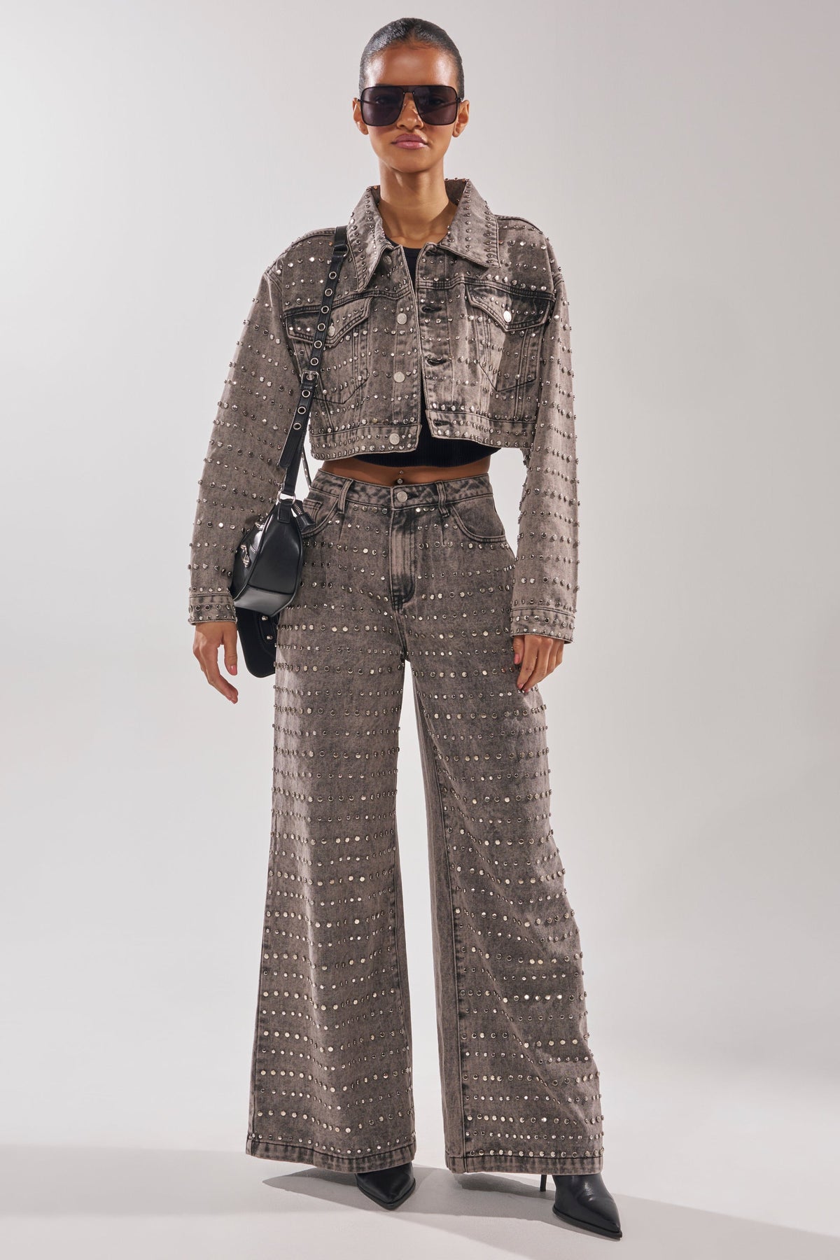 RIZZO STUDDED DENIM JACKET