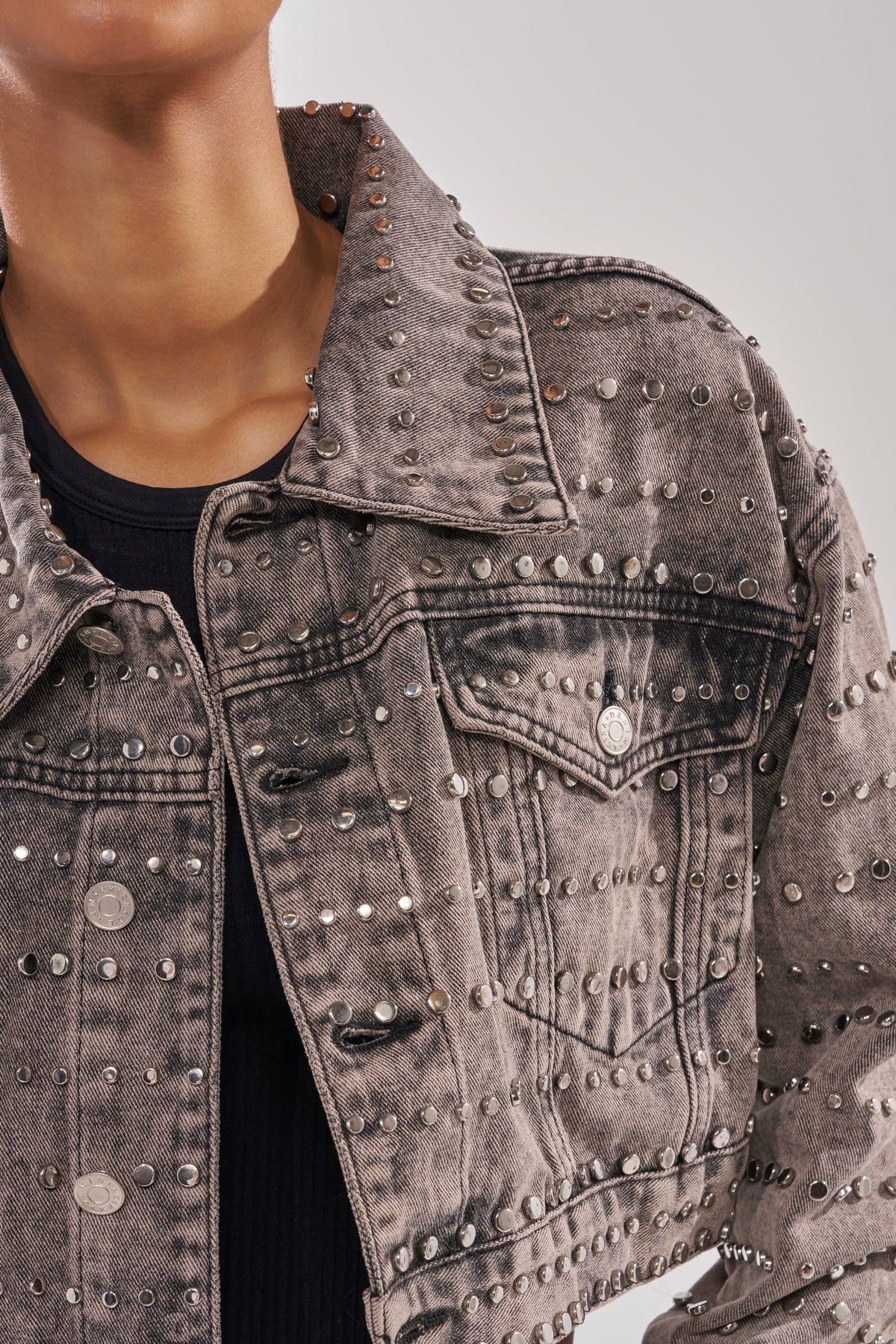 RIZZO STUDDED DENIM JACKET