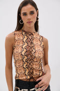 RATTLESNAKE LACE UP TOP