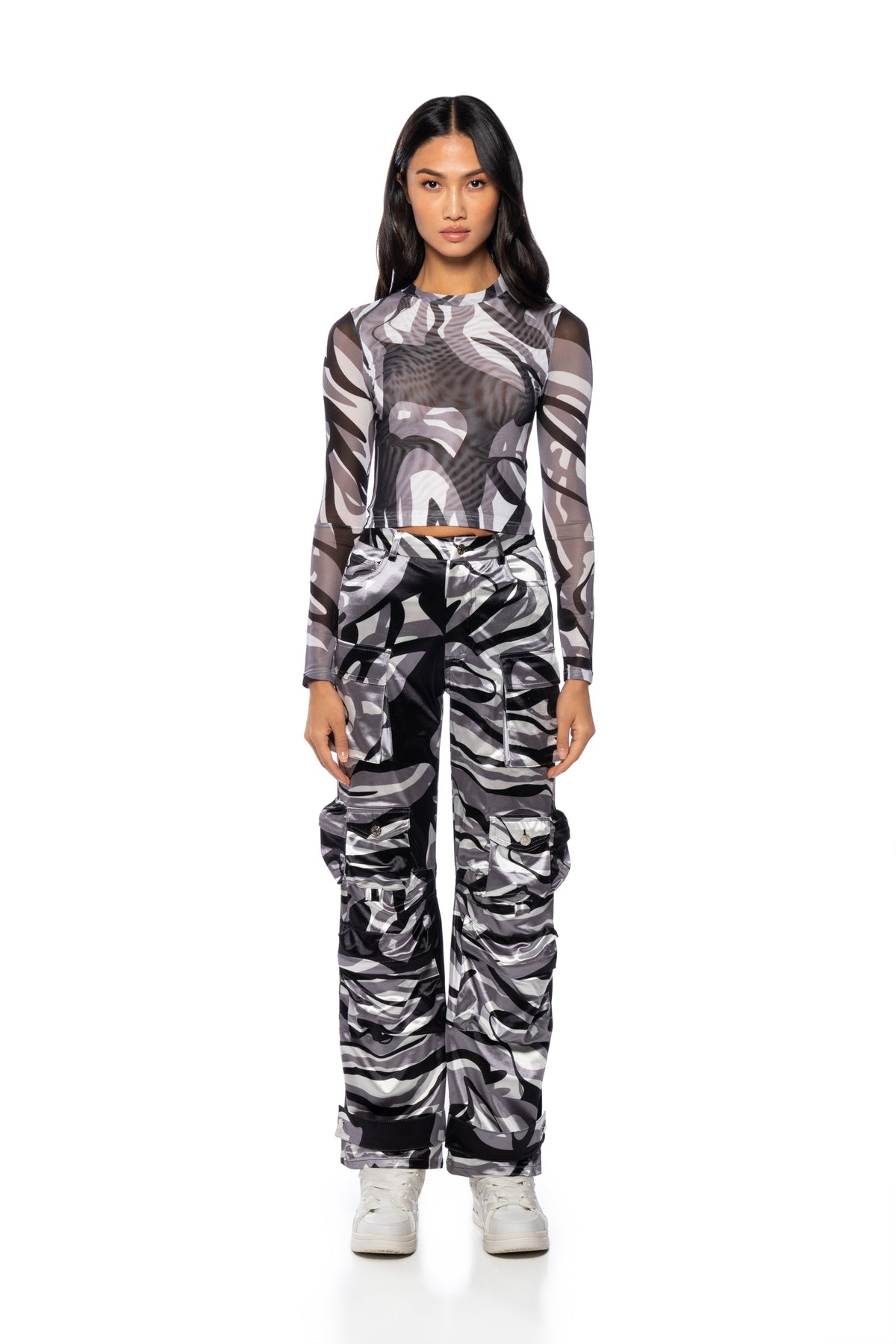 ROGER THAT MESH LONG SLEEVE CAMO BODYSUIT